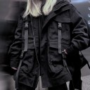 Dame oversized jakke, sort 1