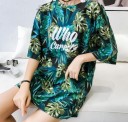 Dame oversized T-shirt med print A1202 1