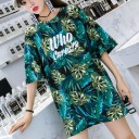 Dame oversized T-shirt med print A1202 3