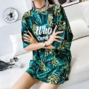 Dame oversized T-shirt med print A1202 4