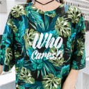 Dame oversized T-shirt med print A1202 5