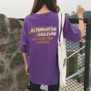 Dame oversized T-shirt med print 11