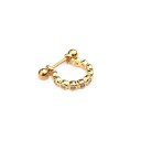 Dame piercing ørering til ørebrusken Lige stang med kugle Lille dekorativ detalje med glitrende zirkoner Smykkemetal Delikat design 1 stk 23