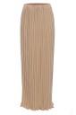 Dame plisseret maxi nederdel med fine svisle folder Smal lige pasform til anklerne Bred talje Bølgede nederste kant Polyester chiffon 6
