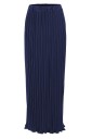Dame plisseret maxi nederdel med fine svisle folder Smal lige pasform til anklerne Bred talje Bølgede nederste kant Polyester chiffon 3