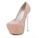 Dame pumps med glimmer J2426 1