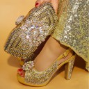 Dame pumps med glimmer og pailletter J2427 4