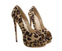 Dame pumps med leopardprint og plateauzoler 2