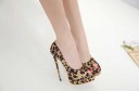 Dame pumps med leopardprint og plateauzoler 8