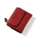 Dame rejse mini pung med grynet overflade Klap med trykknap Lynlås med rem PU læder og polyester Størrelse 11,5 x 9,3 x 2,7 cm 2