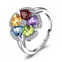 Dame ring blomst D1195 1