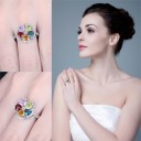 Dame ring blomst D1195 4