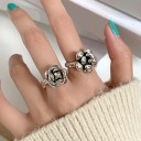 Dame ring blomst D981 3
