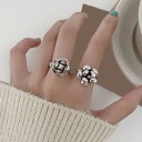 Dame ring blomst D981 4