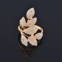 Dame ring med blade D2983 2