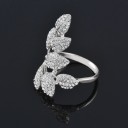 Dame ring med blade D2983 3
