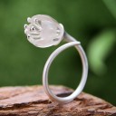 Dame ring med blomst D1003 6