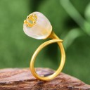 Dame ring med blomst D1003 10