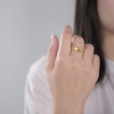 Dame ring med blomst D1003 2