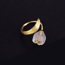 Dame ring med blomst D1003 3