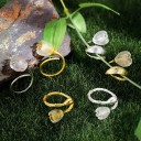 Dame ring med blomst D1003 4