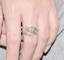 Dame ring med blomst D1029 4