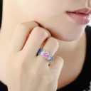 Dame ring med blomst D1207 2