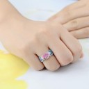 Dame ring med blomst D1207 3