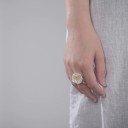Dame ring med blomst D1314 4