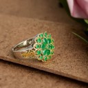 Dame ring med blomst D1494 2