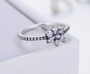 Dame ring med blomst D1577 4