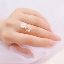 Dame ring med blomst D1756 3