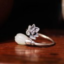 Dame ring med blomst D1851 3