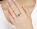 Dame ring med blomst D1874 4
