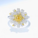 Dame ring med blomst D1916 1