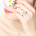 Dame ring med blomst D1916 2