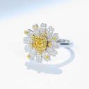Dame ring med blomst D1916 3