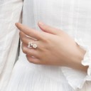 Dame ring med blomst D2012 3
