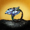 Dame ring med blomst D2128 1