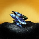 Dame ring med blomst D2128 2