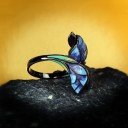 Dame ring med blomst D2128 4