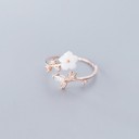 Dame ring med blomst D2192 6