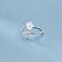 Dame ring med blomst D2192 1