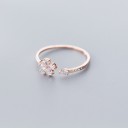 Dame ring med blomst D2238 5