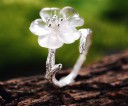 Dame ring med blomst D2276 2