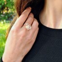 Dame ring med blomst D2276 5