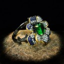 Dame ring med blomst D2346 2