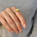 Dame ring med blomst D2411 3