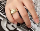 Dame ring med blomst D2472 4
