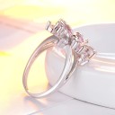 Dame ring med blomst D2499 3